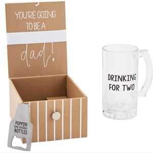 Mud Pie Beer Baby Announcement Gift Set